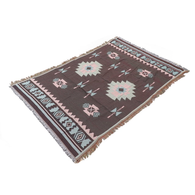 Ethnic Blanket,180x130cm Ethnic Style Tablecloth Camping Tablecloth Camping Tassel Blanket High-End Performance