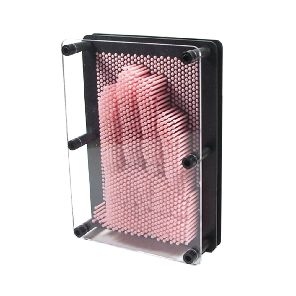 Classic 3Dimensional Pin Art Board Metal Silver Toy Learning Gift for