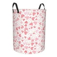 thumbnail image 2 of Balery Cute Hand Drawn Hearts Round Laundry Basket with Handles Waterproof Freestanding Laundry Hamper for Clothes Toys in the Dorm and Family-Small, 2 of 8