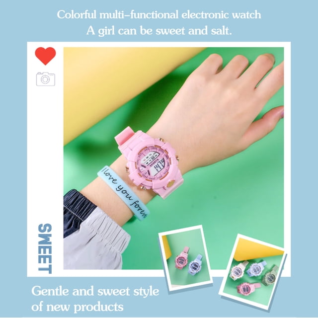 EGNMCR Fashion Multifunction Sports Watch Display Date Calendar Week Alarm Unisex Watch Wristwatch watch