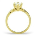 thumbnail image 3 of Womens Rings Gold Marquise Solitaire Stainless Steel Ring with AAA Grade CZ in Clear, 3 of 4