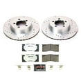 thumbnail image 3 of PowerStop Front Z26 Street Warrior Carbon-Fiber Ceramic Brake Pad and Drilled and Slotted Rotor Kit Fits: PLYMOUTH Select Models K4620-26, 3 of 9