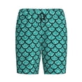 thumbnail image 3 of Picia Aquamarine Glitter Pajama Shorts for Men, Men's Pajama Bottoms, Sleepwear,Short Pajama Pants-Large, 3 of 9