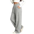thumbnail image 5 of LIBRCLO Wide Leg Sweatpants for Girls Elastic Waist Baggy Casual Sweatpants with Pockets Kids Clothes Size 5-6 Years, 5 of 8