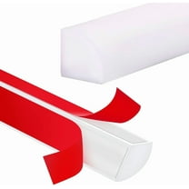 White Flexible Quarter Round Molding Double-Sided Self Adhesive Peel and Stick Silicone Rubber Bendable Edge Trim Shower Water Strip Dam 6.56Ft/78.7In DIY