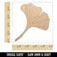 thumbnail image 2 of Ginkgo Leaf Wood Holiday Christmas Tree Ornament Unfinished DIY Pre-Drilled Craft, 2 of 7
