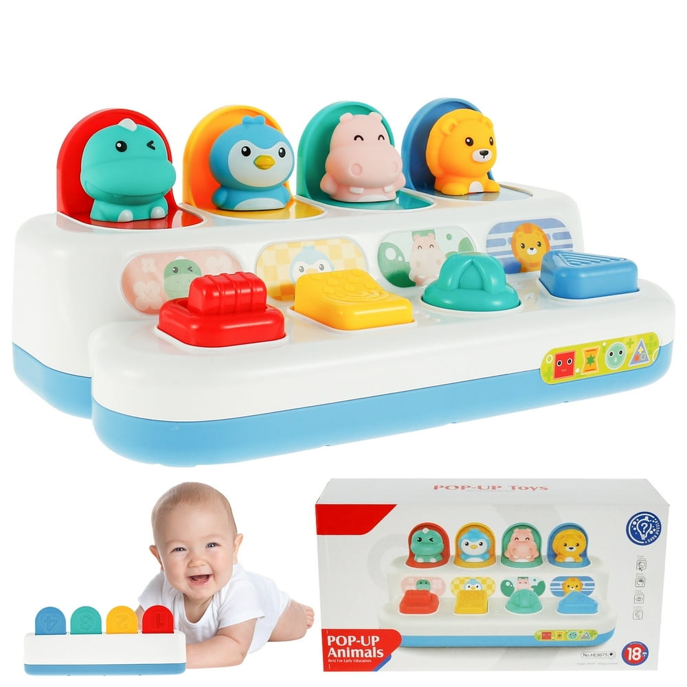 PENGXIANG Jouets Pop-up pour Bébé, Jouet Animal à Cache-Cache