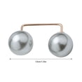 thumbnail image 3 of (2-Pack) Rinsvye Breast Needle Sweater Shawl C Brooch with Pearl Brooch To Designer Brooch Clothes From Falling off Rhinestone Brooch Pin Durable and Practical, 3 of 4