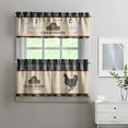 thumbnail image 6 of Rooster Kitchen Curtains Valances and Tiers Set for Windows,Chicken Vintage Bathroom Window Curtain Valance 3 Piece Sets,Kitchen Decor for Living Room,54"x 24", 6 of 6