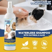 Waterless Shampoo for Small Critters- 8oz Small Animal Fragrance Free, Crulety Free Dry Shampoo-- No Rinse for Pet Ferrets, Guinea Pigs, Hedgehogs, Sugar Gliders, Rabbits & Hamsters