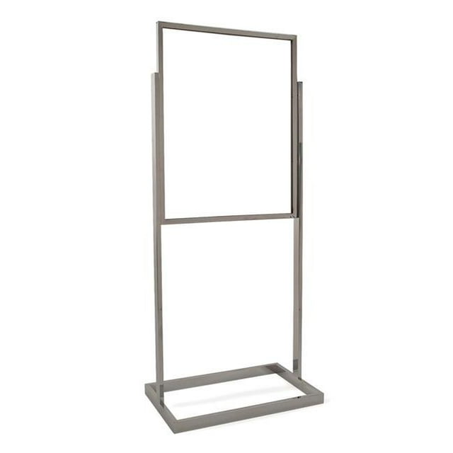 Econoco BH30 Porte-bulletin de 22 Po x 28 Po avec Base de Tube Rectangulaire - Chrome