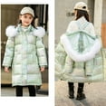 thumbnail image 6 of KAUOD Girls Long Winter Parka Coats Padded Insulated Faux-F𝐮r Puffer Jackets Kids Snow Ski down Outwear Quilted Warm Coats, 6 of 6