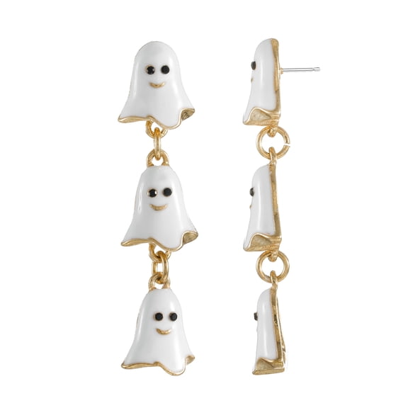 Way to Celebrate Ghost Halloween Drop Earrings, 1 Pair