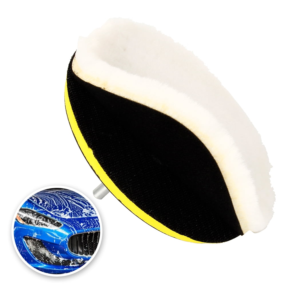 5 Pcs 6 Inch Wool Polishing Buffing Pad Polishing Buffing Wheel for Drill Buffer Attachment with M14 Drill Adapter