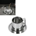 thumbnail image 3 of Juego de Tazas de café Juego de 3 Piezas Juego de Tazas de café Aisladas Tazas de Acero Inoxidable de Doble Pared Taza de té con Leche con Platillo y Cuchara ANGGREK  Otros, 3 of 8