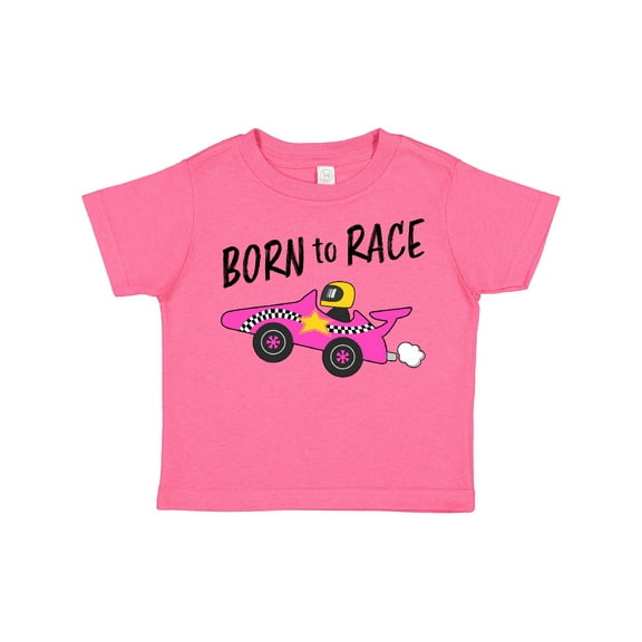 Inktastic Born to Race Pink Race Car Boys or Girls Toddler T-Shirt