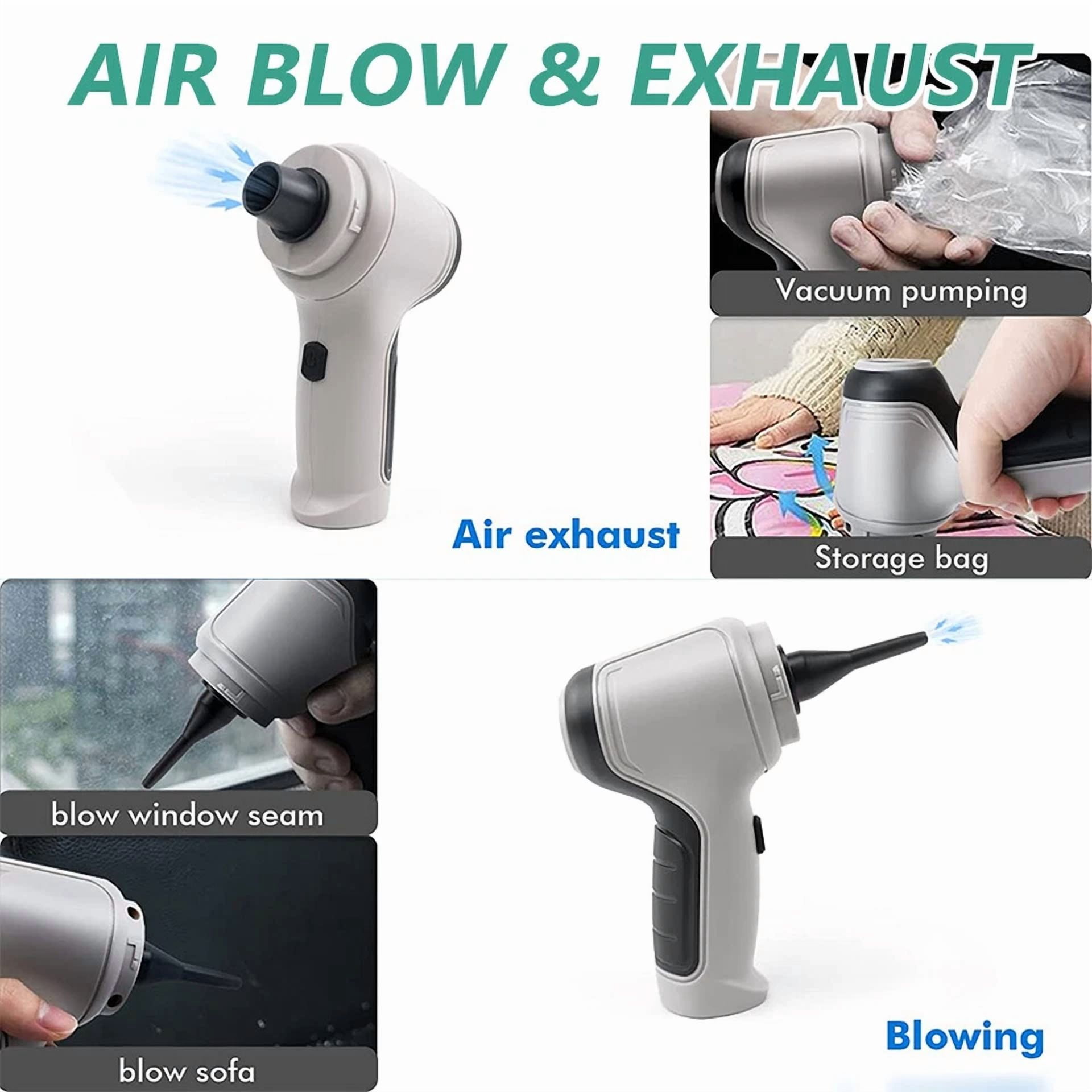 3 In 1 Wireless Car Vacuum Cleaner Air Blower Handheld Power Suction Dust Blow