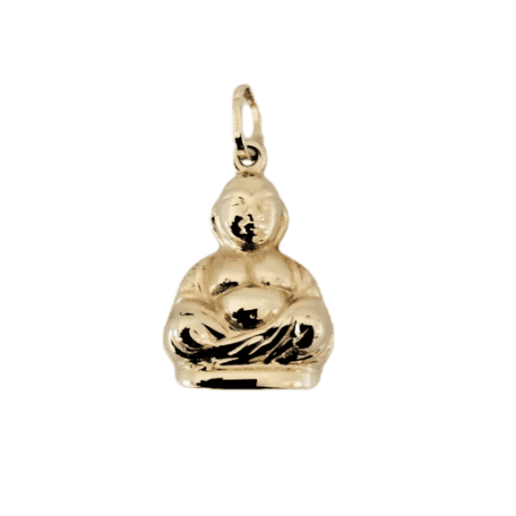 14k Yellow Gold Buddha Pendant
