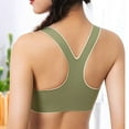 thumbnail image 2 of CAICJ98 Womens Lingerie Racerback Sports Bras Padded Y Racer Back Cropped Bras for Yoga Workout Fitness Low Impact Green,XXL, 2 of 5