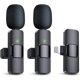 thumbnail image 2 of PQRQP Paquete de 2 micrófonos Lavalier inalámbricos para iPhone, iPad - Calidad de sonido cristalina para grabación, transmisión en vivo, YouTube, Facebook, TikTok, 2 of 4