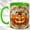 Green, variant on Jack O Lantern Accent Mug, 11oz Ceramic Coffee Cup for Halloween Fans