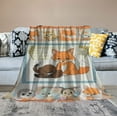 thumbnail image 2 of Nawypu Fox Blanket Cartoon Foxes Throw Blankets for Girls Super Soft Flannel Cozy Blankets Warm Lightweight Cute Animal Blanket for Sofa Couch Bed Gift for Kids Adults, 2 of 6