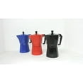 KLOC Espresso Maker 3 Cup Color Coated Outside Natural Aluminum