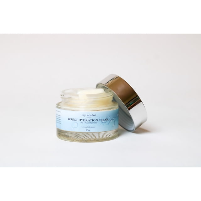 Crema facial hidratante y reafirmante de ácido hialurónico con urea