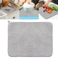 thumbnail image 2 of HBFAGFB 18x24 Inch Microfiber Dish Drying Mat, Absorbent Countertop Pad, Gray, 1 Pack, 2 of 3