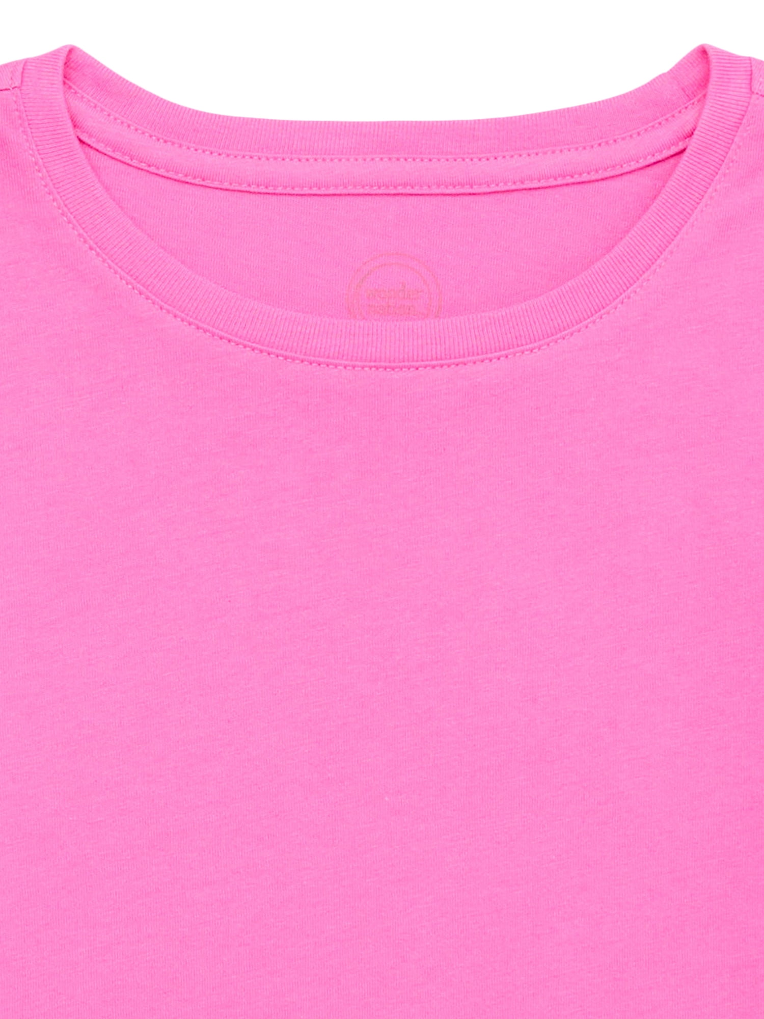 Wonder Nation Girls Kid Tough Tee with Long Sleeves, Sizes 4-18 & Plus