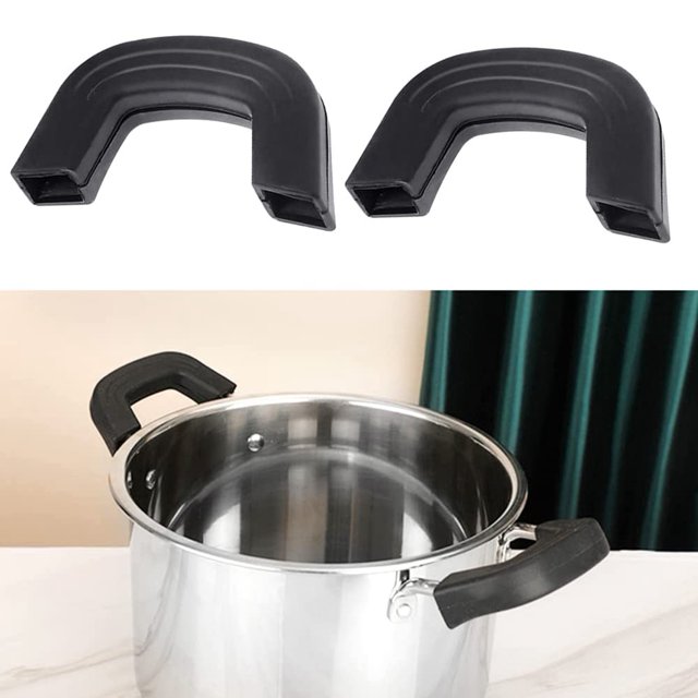 Silicone Pot Handles Handle Holder Finger Protect Pot Holder Heat Resistant Silicone Clamp Handle Cover for Frying Pans