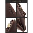 thumbnail image 4 of Leather Wallets Blocking Credit Card Holder Wallets Long Wallets Large Capacity Wallets Zippered Pouch Wallets for Man, 4 of 4