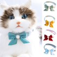 thumbnail image 2 of NIBOLOG Pet Collar Plaid Pattern Adjustable Quick Release Super Soft Easy-wearing Wear Resistant Cotton Polyester Dog Collar with Bow-knot Pet Neck Strap Pet Supplies, 2 of 8