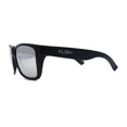 thumbnail image 3 of Kush Color Mirror Classic Sport Horn Rim Rectangle Matte Black Sunglasses Grey Logo Silver Mirror, 3 of 4