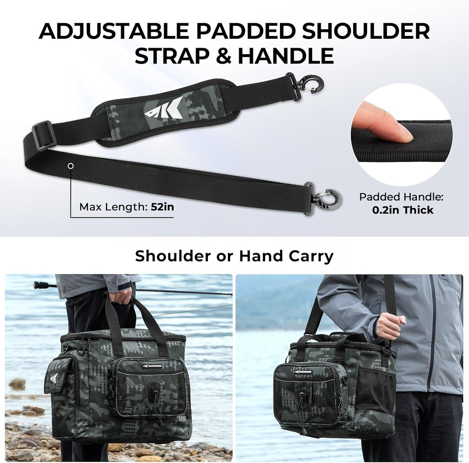 KastKing Fishing Tackle Bag With 4 Tackle Boxes & Removable Bait Binder, Water-Resistant Tackle Storage- BaitSpace