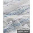 thumbnail image 6 of Blue Marble Linen Curtain Valance for Bedroom/Bathroom/Kitchen/Office/Living/Dining Room Window,Modern Abstract White Grey Aesthetics Art Pocket Topper Drapes Decorative Cafe Drapery Panel 54"x18", 6 of 6