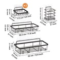 thumbnail image 5 of Oyajia 5 Pack Shower Caddy, Adhesive Shower Organizer for Bathroom , No Drilling, Large Capacity, Rustproof Stainless Steel Bathroom Organizer, Shower Shelves for Inside Shower, 5 of 9