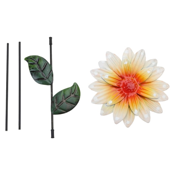Metal Flower Decorative Garden Stake Outdoor Garden Decors with Colorful Floral Ornament Yard Stakes Spring Decorations