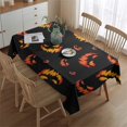 thumbnail image 2 of Black Halloween Pumpkin Faces Rectangle Tablecloth 60"x84",Waterproof Polyester Rectangle Table Cloth, Wipeable Spillproof Polyester Tablecloth for Dining, Camping, Indoor and Outdoor, 2 of 5