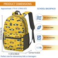 thumbnail image 3 of Police and Sheriff Yellow Pattern 17" School Backpacks for Teens,Waterproof Oxford Fabric,S-Shape Padded Straps for School,Travel,Hiking,Camping, 3 of 6