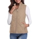thumbnail image 2 of Chaleco Acolchado con Cuello Alto, Cremallera y Bolsillos para Mujer Caqui XL, 2 of 10