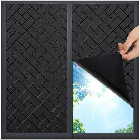 FMSHPON 23 x 78.7 inch Sun Blocking Total Blackout Window Film
