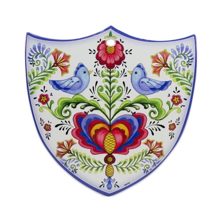 SCAN Ceramic Decoration Shield Lovebirds | 7.5 SCAN Ceramic Decoration Shield Lovebirds | 7.5