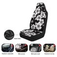 thumbnail image 5 of XYZCANDO Black Hibiscus Car Seat Covers Hawaiian Floral Car Seat Cover for Front Seats Set of 2 Cars Accessories Suitable for Most Cars,SUV,Sedan, 5 of 7
