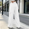 thumbnail image 5 of ClodeEU Women Elastic High Waist Wide Leg Sweatpants ,Casual Loose Pant with Pcokets ,Women's Plus M, 5 of 9