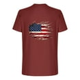 thumbnail image 5 of VgaVtl Independence Tee Shirts for Men Muscle Red Short Sleeve Mens Tops Festival Summer American Flag Casual Workout Shirts, 5 of 5