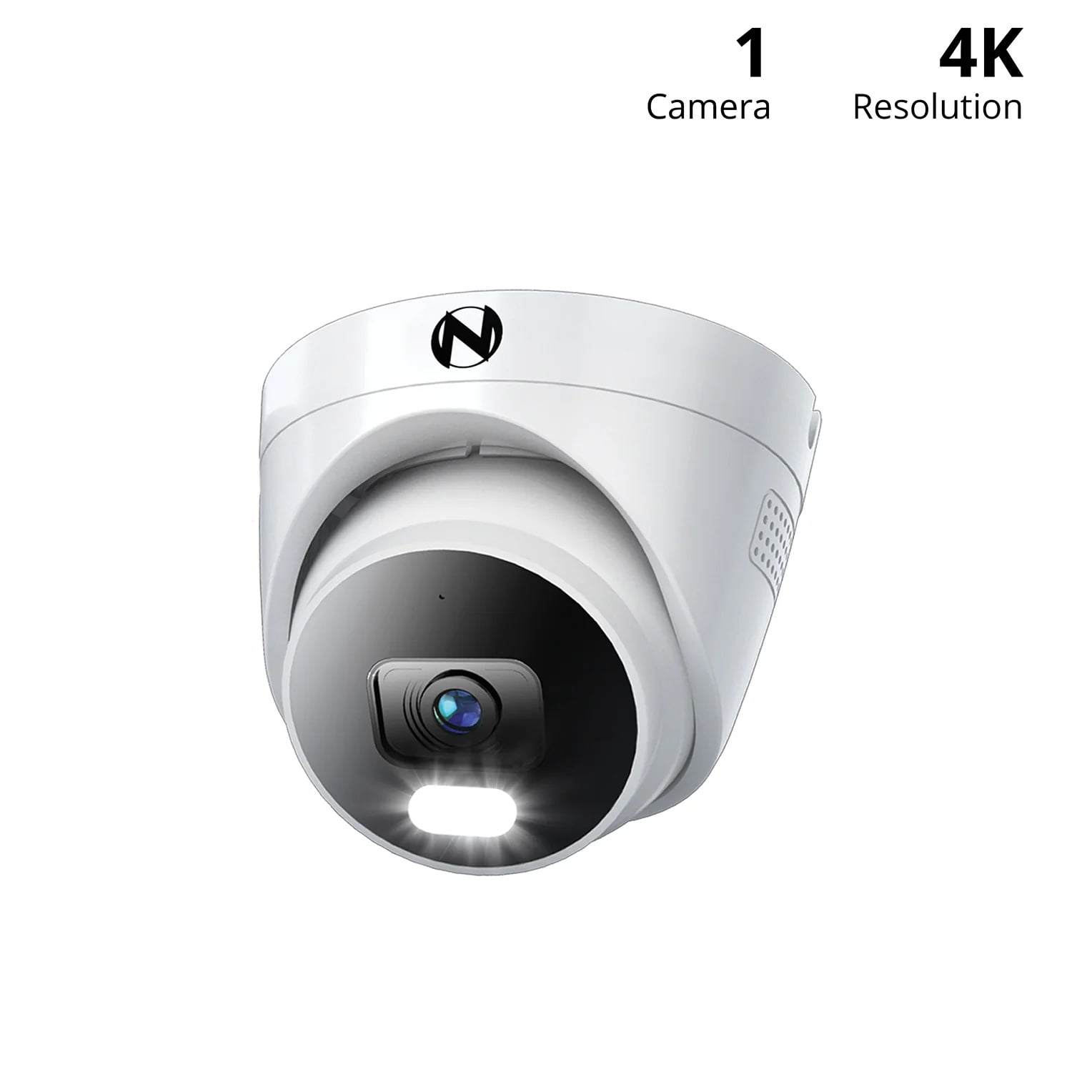 Night Owl Add on Wired IP 4K Deterrence Dome Camera with 2-Way Audio - White Pack