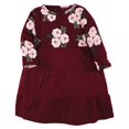 thumbnail image 3 of Hudson Baby Girl Cotton Dresses, Black Burgundy Floral, 10 Years, 3 of 4
