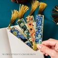 thumbnail image 7 of Exquisite Student Gift Hollow Literary Flower Painting Metal Reading Book Clip Flower Metal Bookmark Pagination Mark Tassel Pendant Bookmark STARRY NIGHT, 7 of 7