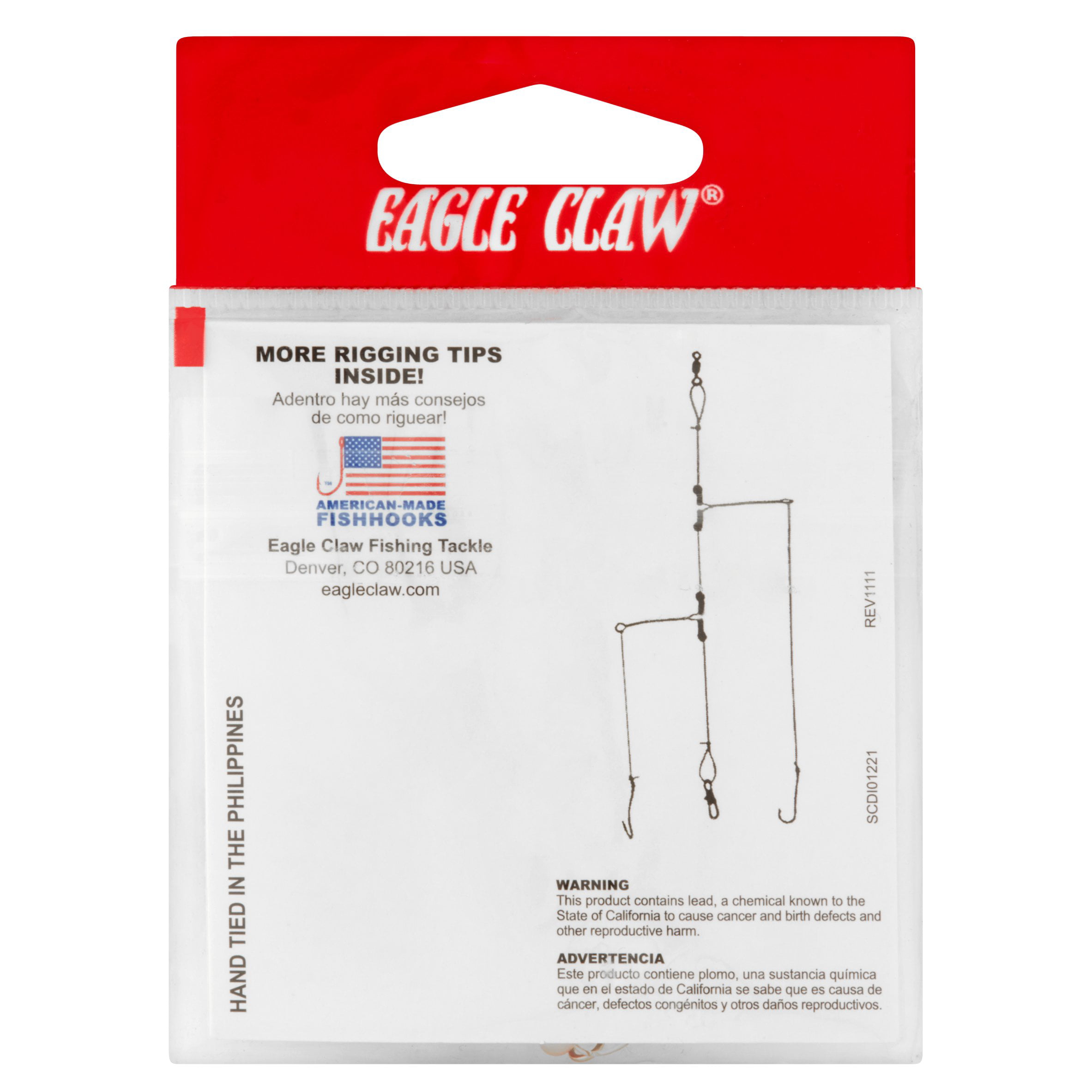 10-pack lot Eagle Claw Ready to Fish Catfish Rig BH24